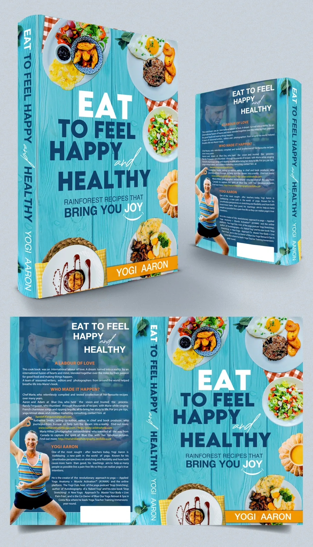 Eat to Feel Happy and Healthy cookbook cover design