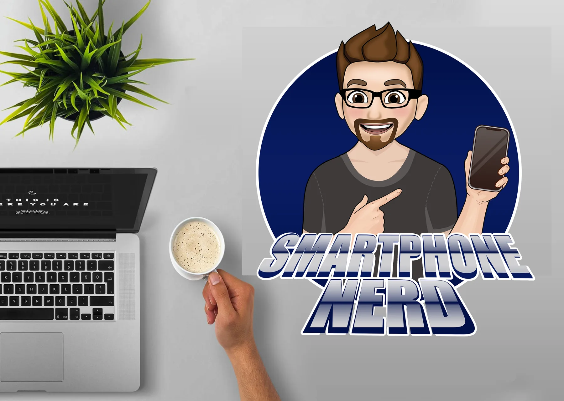 Smoothie Kenji character mascot logo
