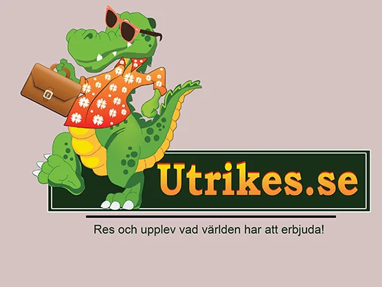 Utrikes.se dinosaur mascot logo
