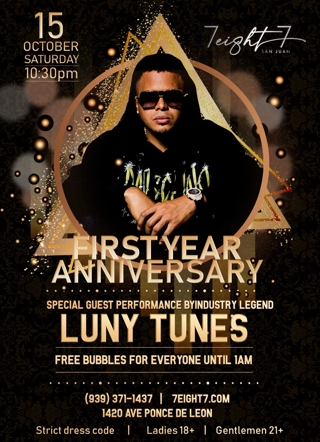 First year anniversary event flyer design